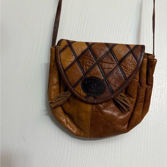 Brown Leather Crossbody Bag - Picture 1 of 8